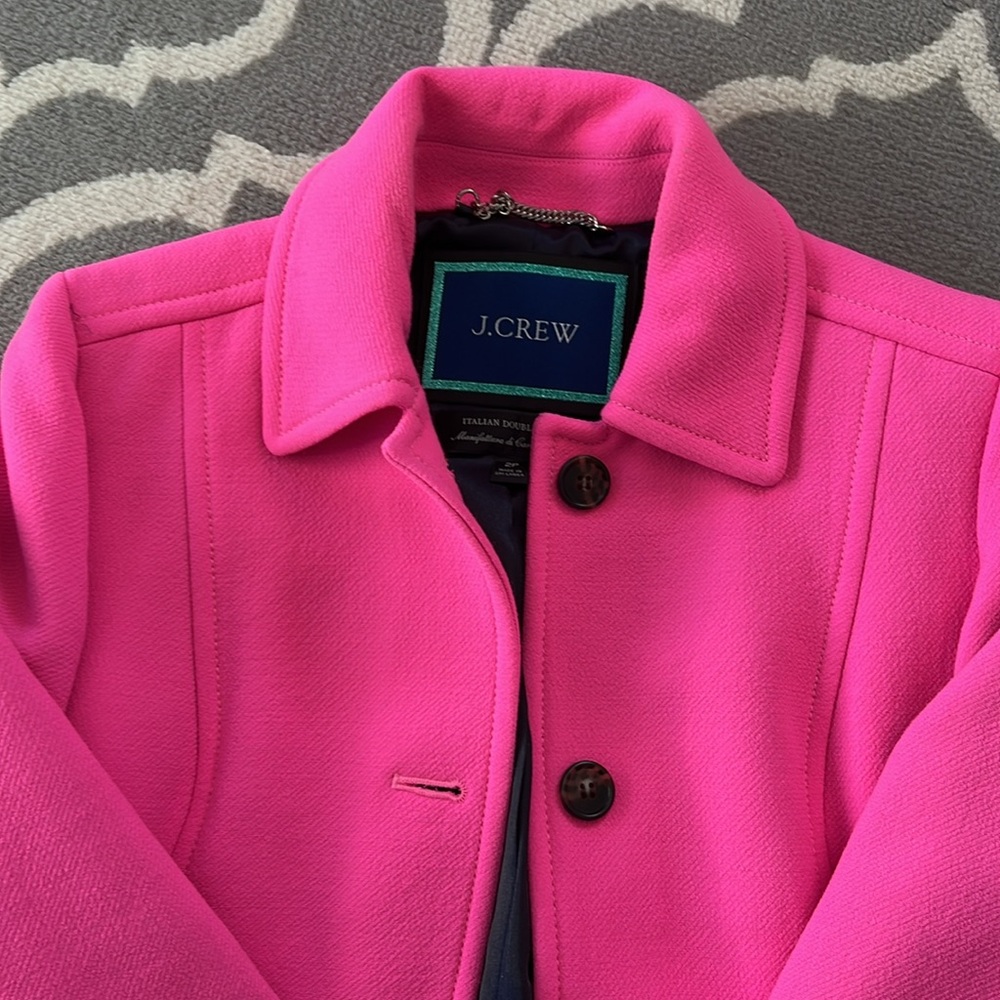Used in excellent condition J.Crew, pink lady coat - Picture 2 of 6